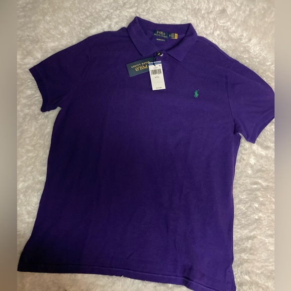 Ralph Lauren Polo Dark Plum Mesh Mens Short Sleeve Polo sz XL - Picture 4 of 10